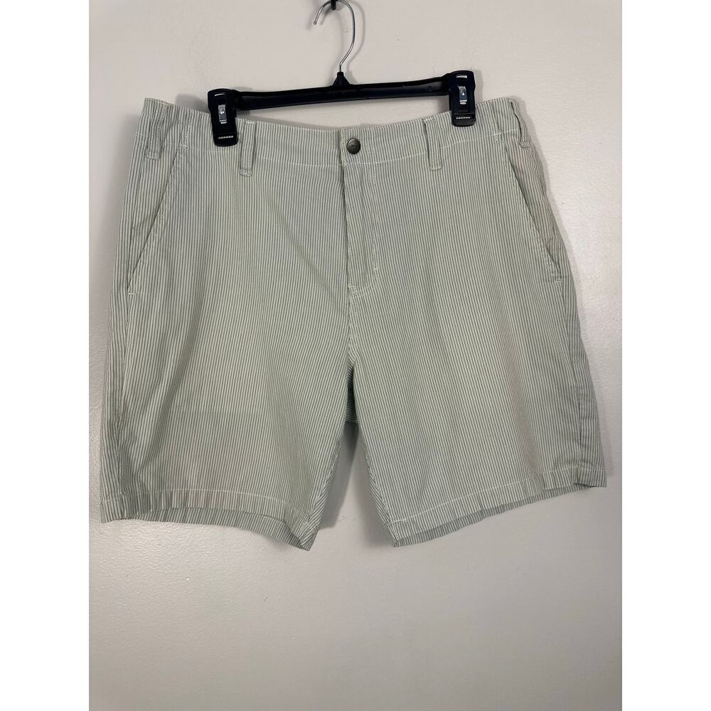 RVCA VA Men’s Pinstripe Chino Shorts Sage Green Gray Surf Casual Summer 34 Slim